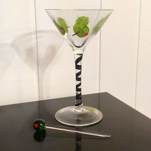 Hand Painted Martini Glass